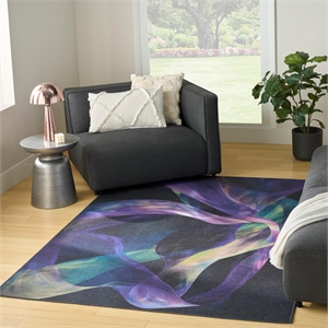 Nourison Home Nourison Washables 6' x 9' PolyesterBlue Multicolor Area Rug