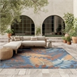 Nourison Home Aloha 8' x 11' Fabric Blue Rose Area Rug