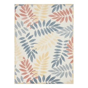 Nourison Home Aloha 8' x 11' Fabric Ivory Blue Area Rug
