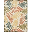 Nourison Home Aloha 8' x 11' Fabric Ivory Rose Area Rug