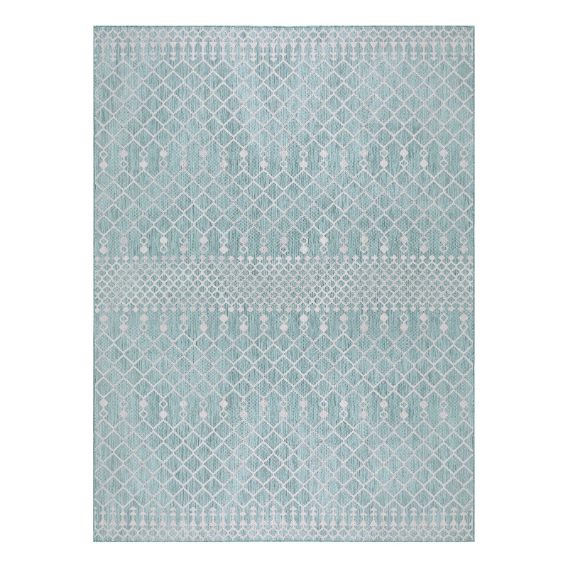 Nourison Home Positano 10' x 14' Fabric Aqua Area Rug