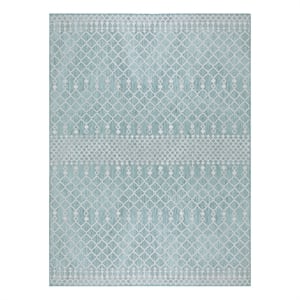 Nourison Home Positano 10' x 14' Fabric Aqua Area Rug
