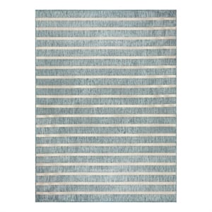Nourison Home Positano 10' x 14' Fabric Aqua Ivory Area Rug