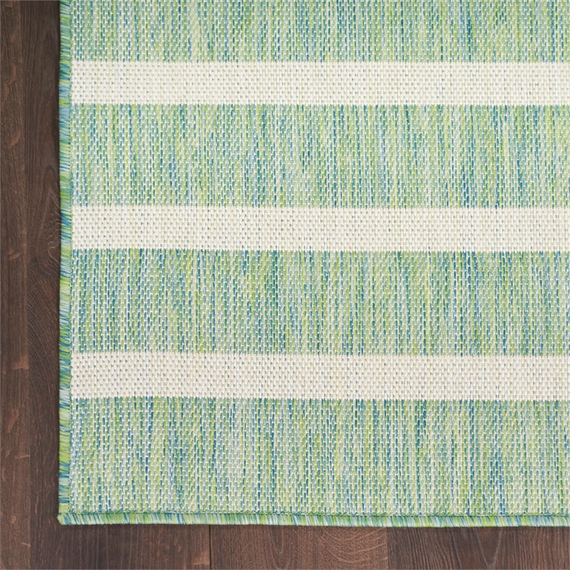 Nourison Home Positano 10' x 14' Fabric Blue Green Ivory Area Rug