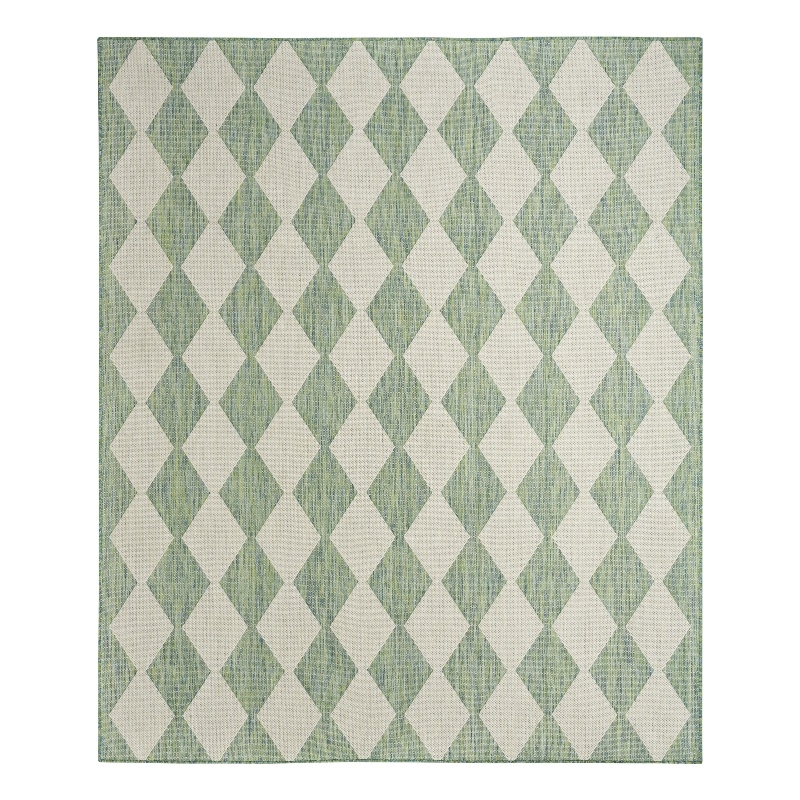 Nourison Home Positano 10' x 14' Fabric Blue Green Area Rug