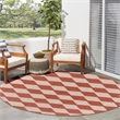 Nourison Home Positano 8' x Round Fabric Terracotta Area Rug