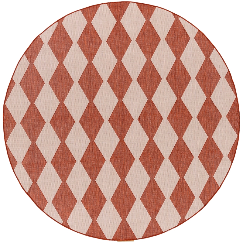 Nourison Home Positano 8' x Round Fabric Terracotta Area Rug