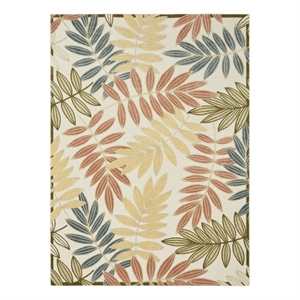 Nourison Home Aloha 9' x 12' Fabric Ivory Rose Area Rug