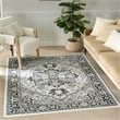Nourison Home Dekor 4' x 6' Polyester Ivory Charcoal Area Rug