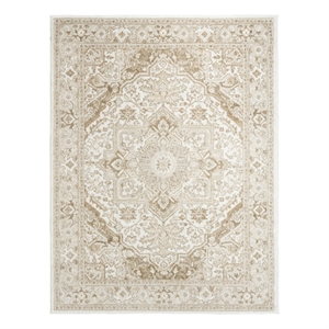 Nourison Home Dekor 4' x 6' Polyester Ivory Taupe Area Rug