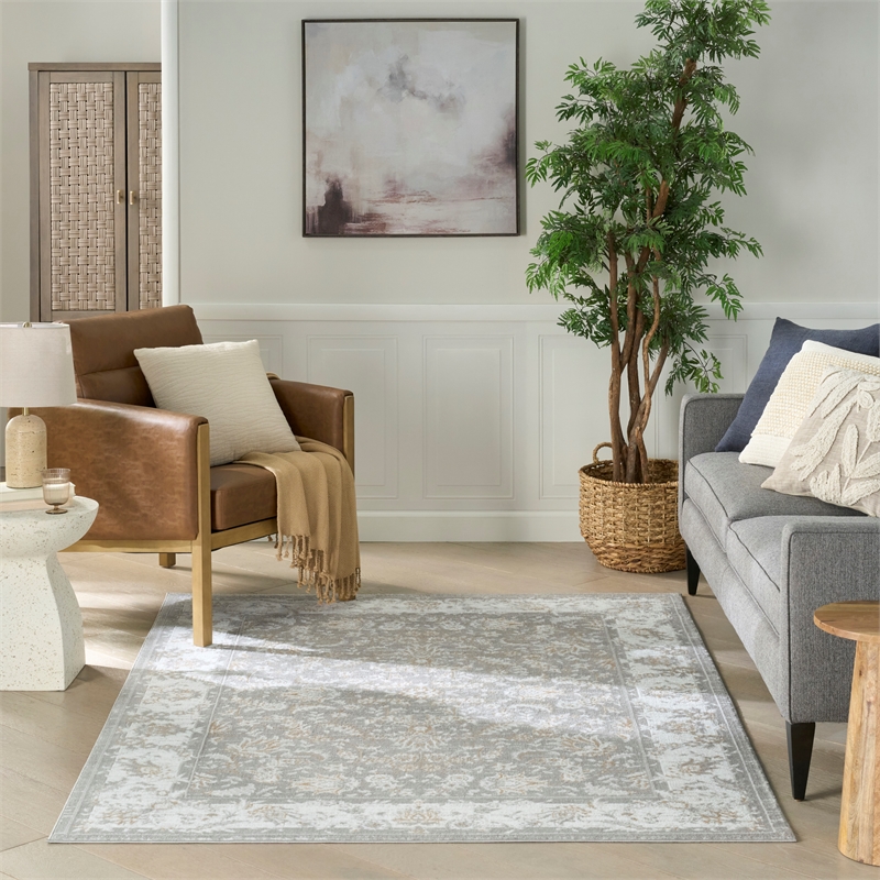 Nourison Home Dekor 4' x 6' Polyester Ivory Area Rug