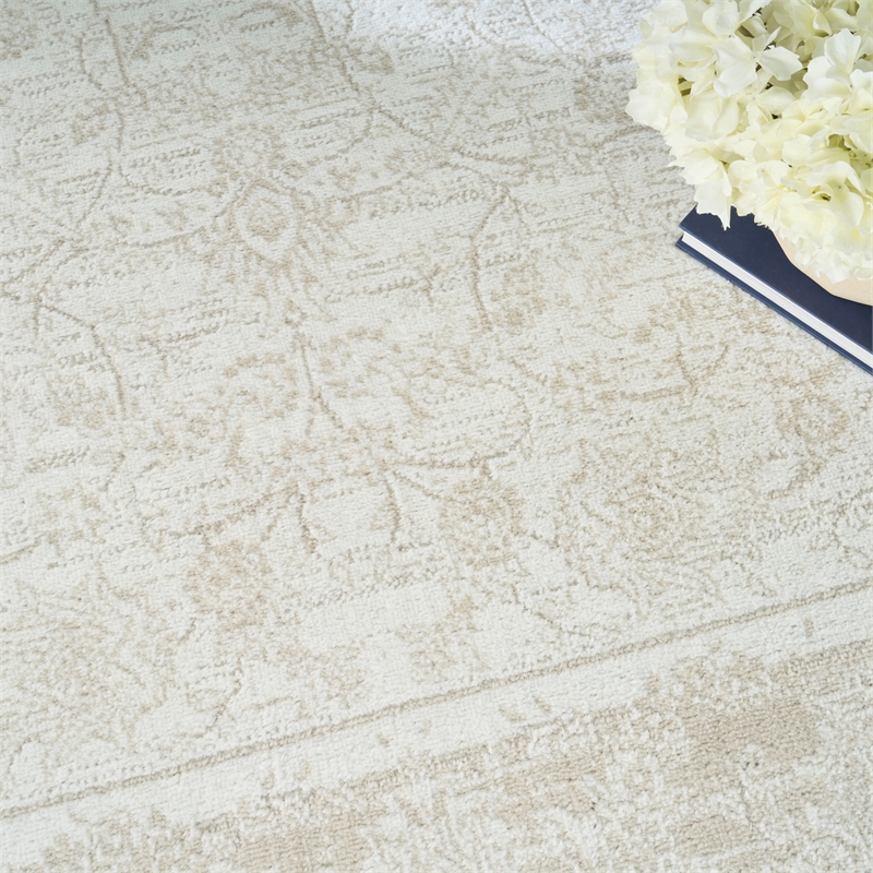 Nourison Home Dekor 4' x 6' Polyester Ivory Taupe Area Rug