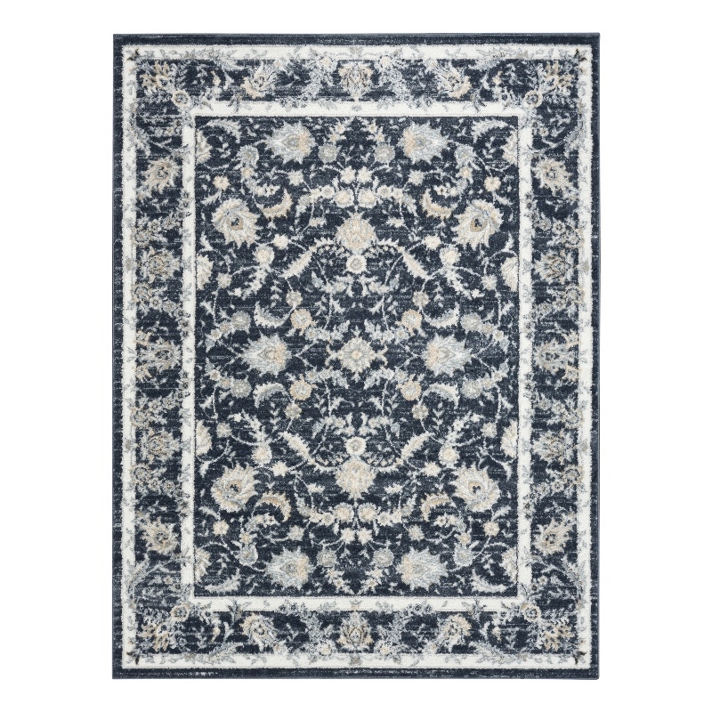 Nourison Home Dekor 4' x 6' Polyester Slate Ivory Area Rug
