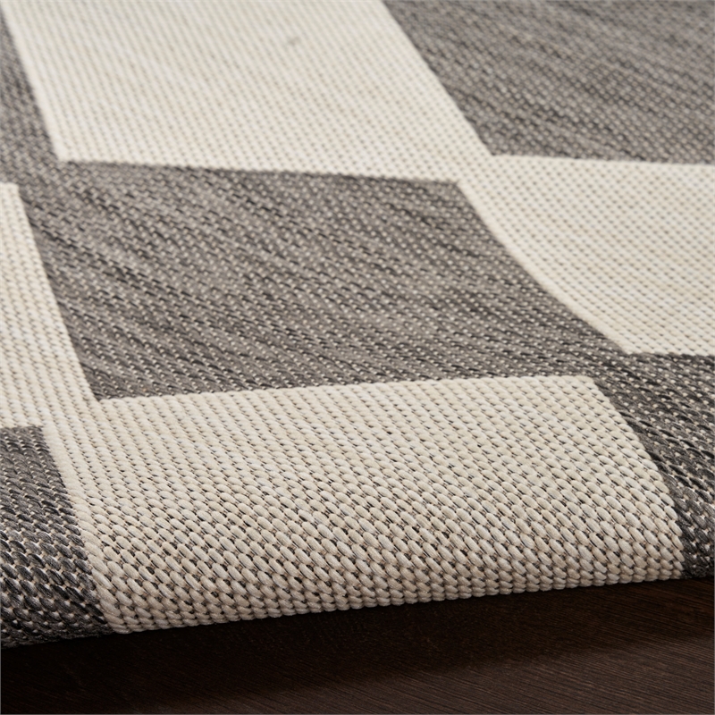 Nourison Home Positano 9' x 12' Fabric Charcoal Area Rug