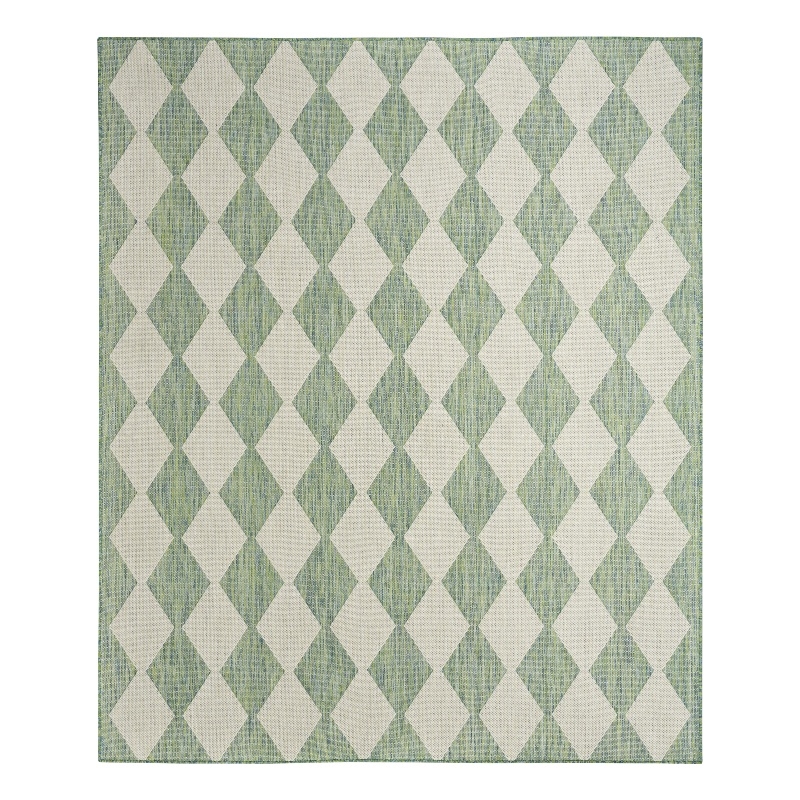 Nourison Home Positano 9' x 12' Fabric Blue Green Area Rug