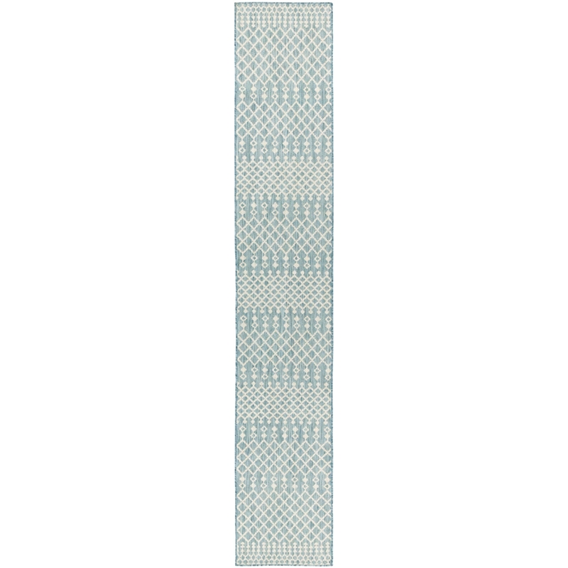Nourison Home Positano 12' Runner FabricAqua Area Rug