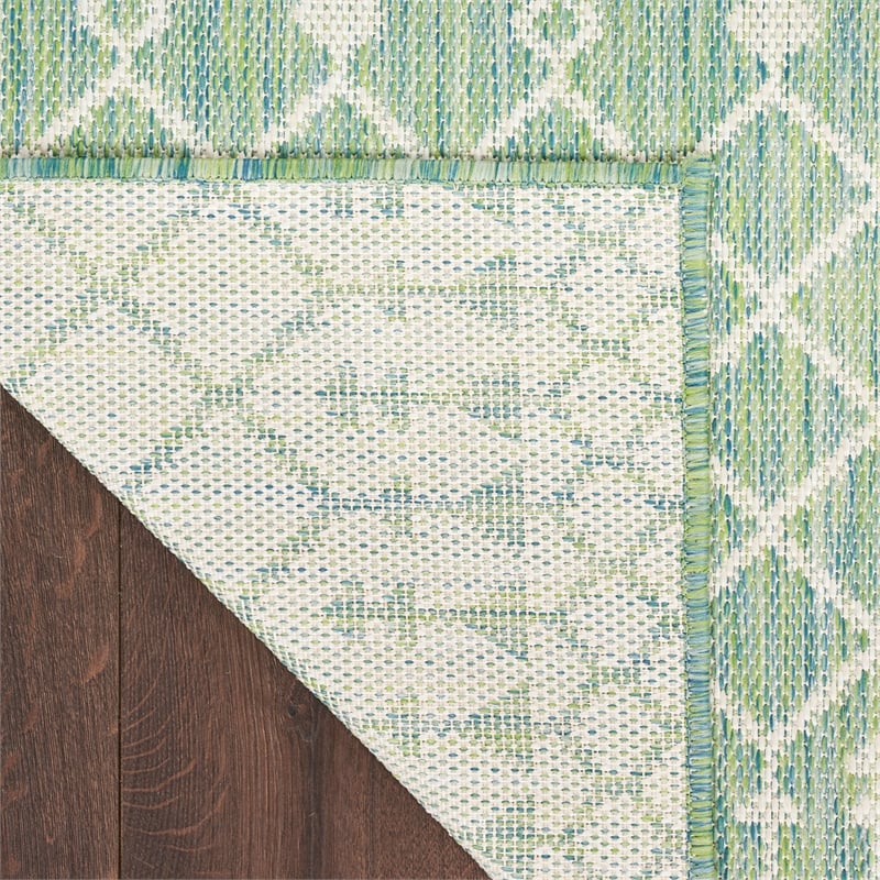 Nourison Home Positano 12' Runner Fabric Blue Green Area Rug
