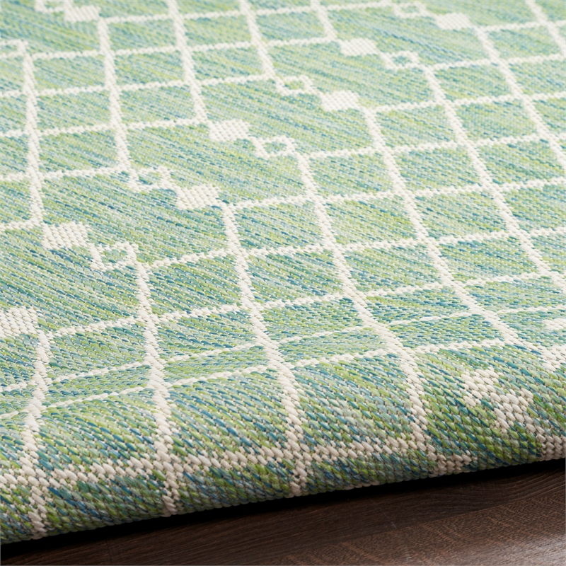 Nourison Home Positano 12' Runner Fabric Blue Green Area Rug