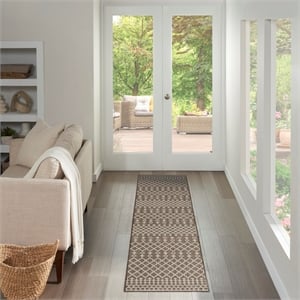 Nourison Home Positano 12' Runner Fabric Natural Area Rug