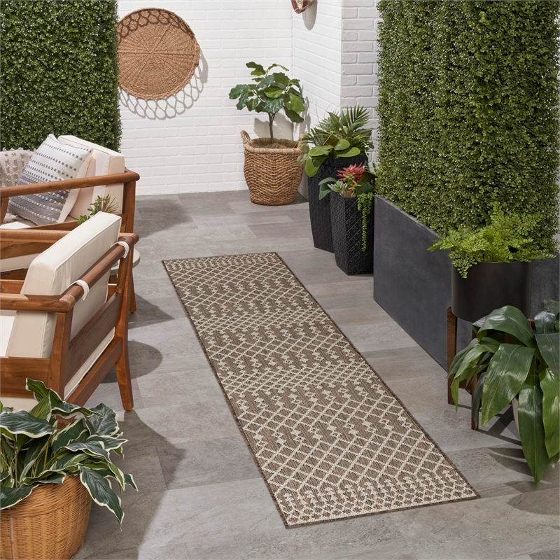 Nourison Home Positano 12' Runner Fabric Natural Area Rug