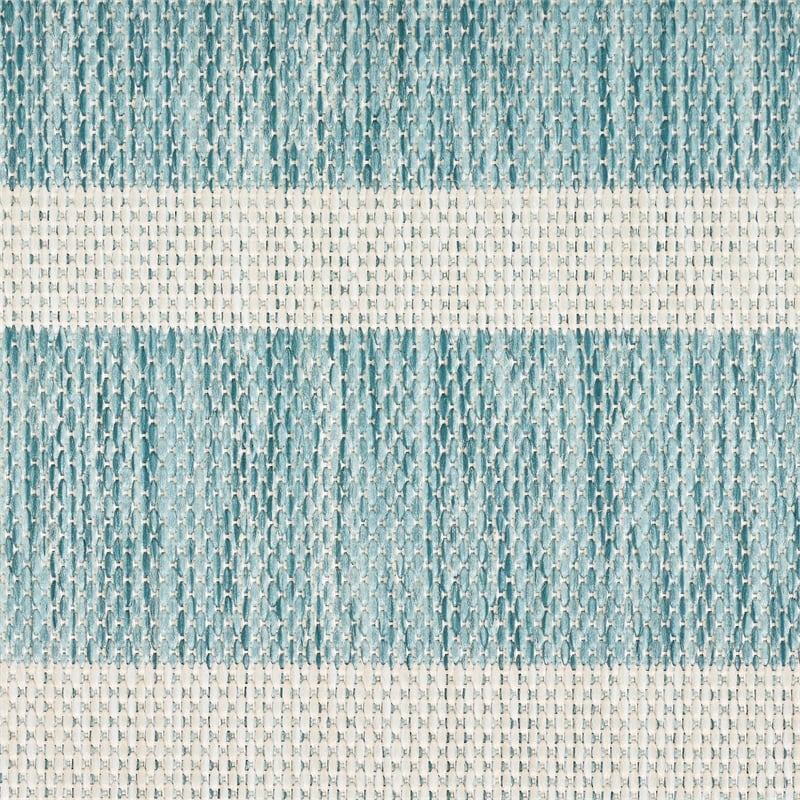 Nourison Home Positano 8' Runner Fabric Aqua Ivory Area Rug