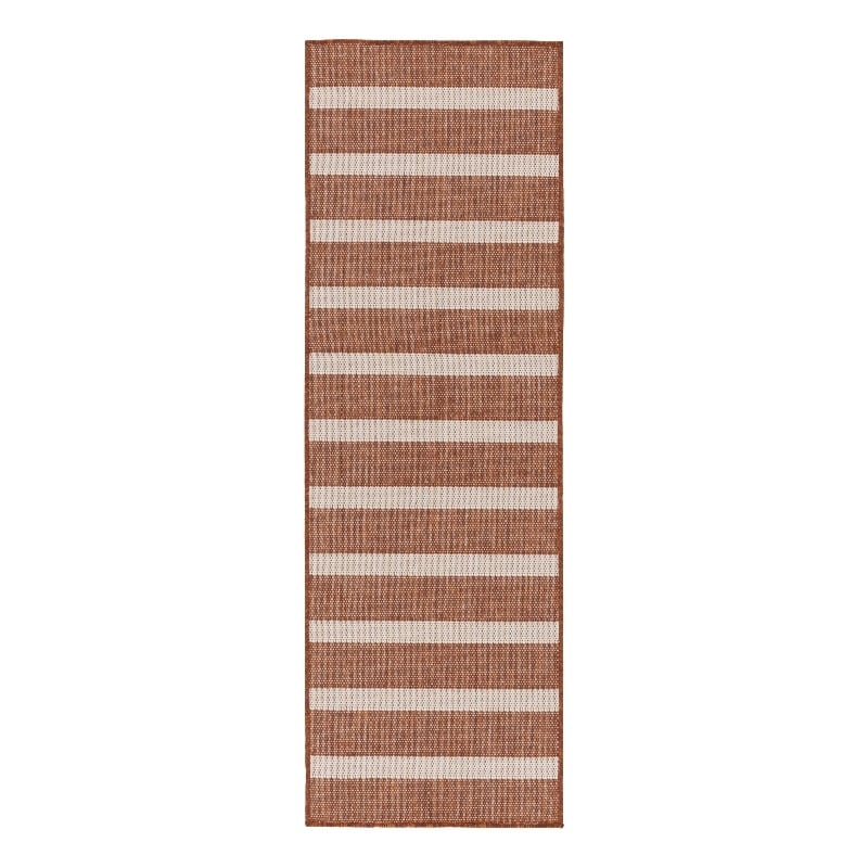 Nourison Home Positano 6' Runner Fabric Terracotta Ivory Area Rug