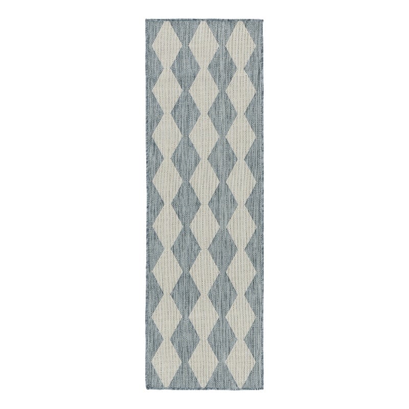 Nourison Home Positano 8' Runner Fabric Aqua Area Rug