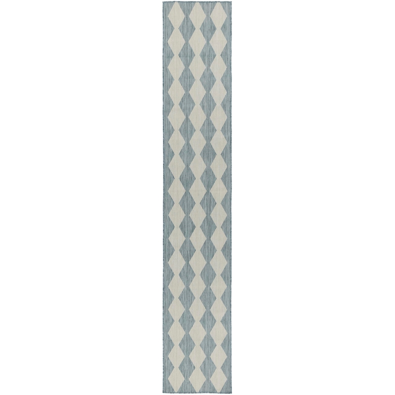 Nourison Home Positano 12' Runner Fabric Aqua Area Rug