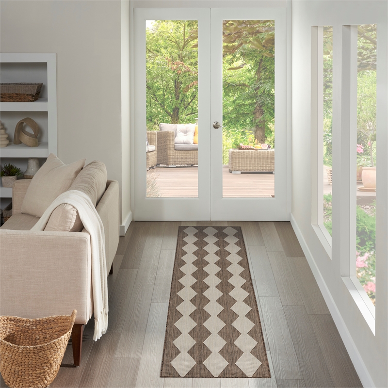 Nourison Home Positano 12' Runner Fabric Natural Area Rug