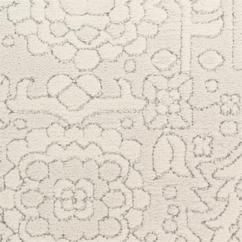 Nourison Home Grace 5' x 7' PolyesterIvory Light Grey Area Rug
