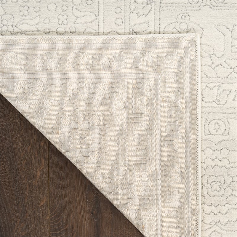 Nourison Home Grace 5' x 7' PolyesterIvory Light Grey Area Rug