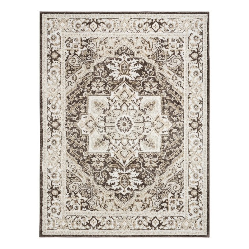 Nourison Home Dekor 4' x 6' Polyester Brown Ivory Area Rug