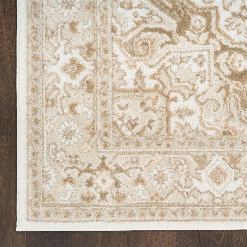 Nourison Home Dekor 5' x 7' Polyester Ivory Taupe Area Rug