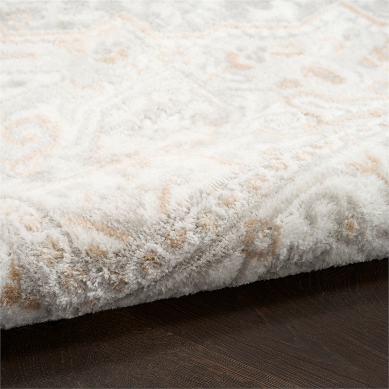 Nourison Home Dekor 5' x 7' Polyester Light Grey Area Rug