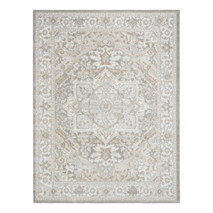 Nourison Home Dekor 5' x 7' Polyester Light Grey Area Rug