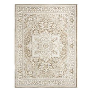 Nourison Home Dekor 5' x 7' Polyester Taupe Ivory Area Rug