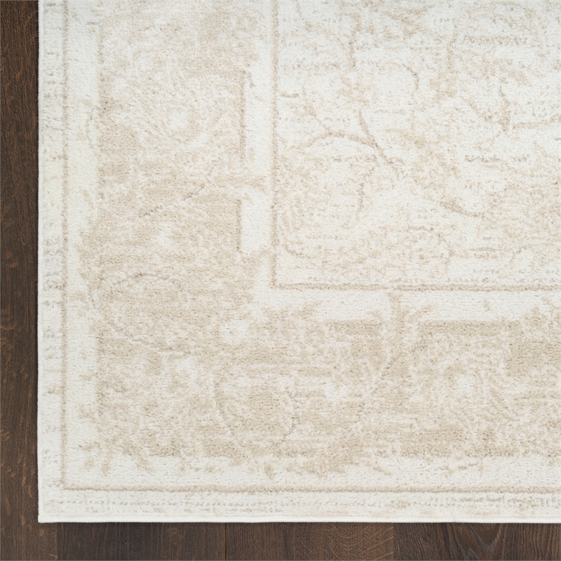 Nourison Home Dekor 5' x 7' Polyester Ivory Taupe Area Rug