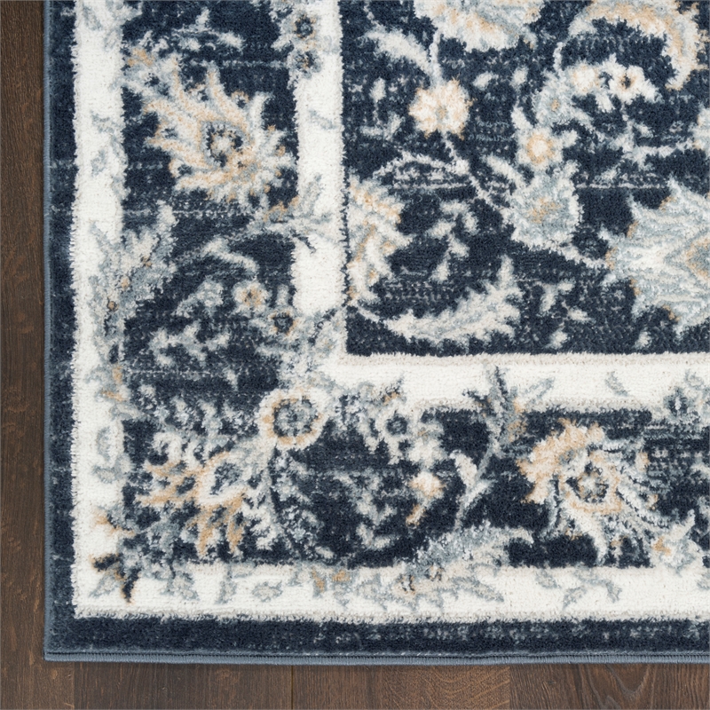 Nourison Home Dekor 5' x 7' Polyester Slate Ivory Area Rug