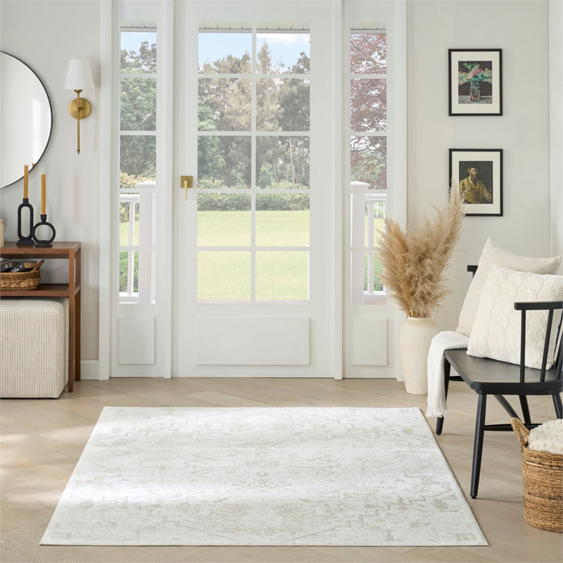 Nourison Home Dekor 5' x 7' Polyester Ivory Area Rug