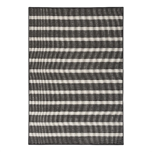Nourison Positano 4' x 6' Fabric Black Ivory Area Rug