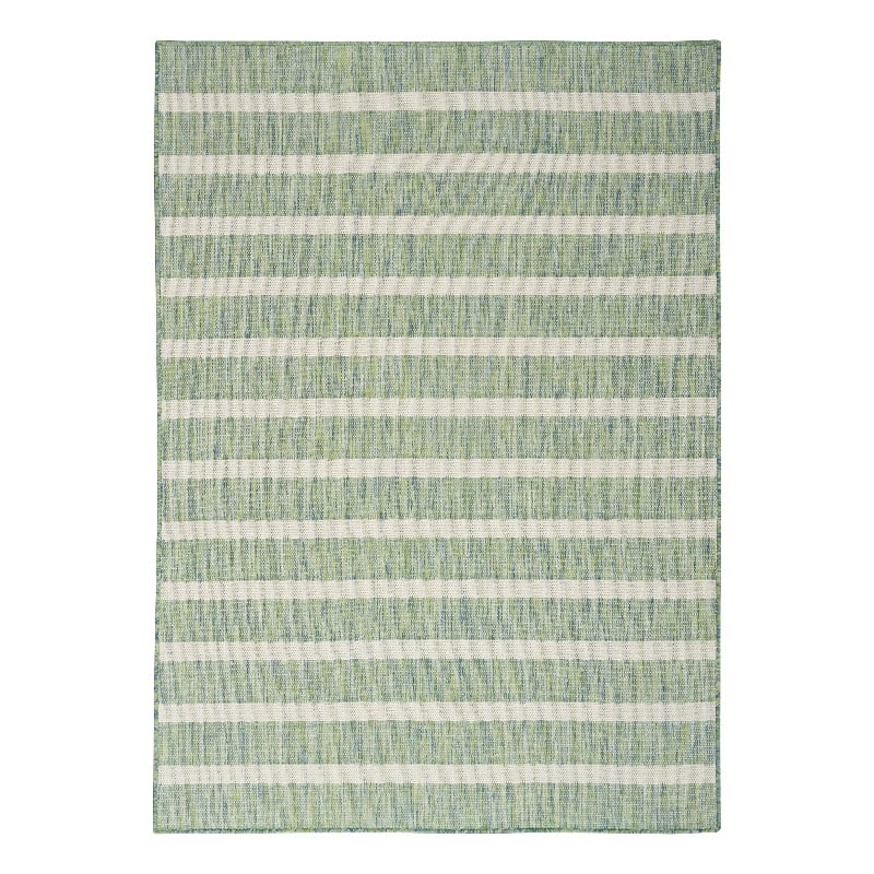 Nourison Positano 4' x 6' Fabric Blue Green Ivory Modern Rug