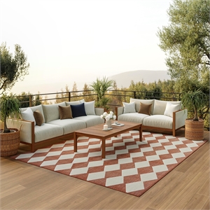 Nourison Home Positano 7' x 10' Fabric Terracotta Area Rug