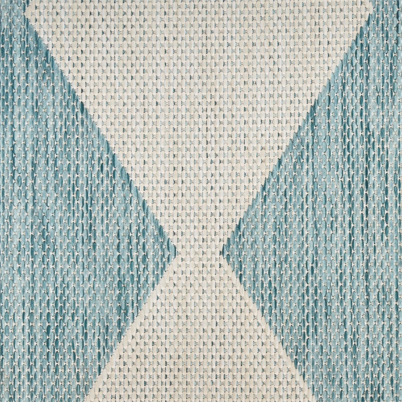 Nourison Home Positano 6' x 9' Fabric Aqua Area Rug