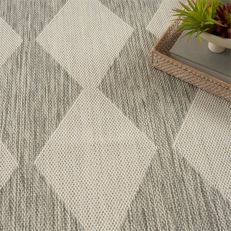 Nourison Home Positano 7' x 10' Fabric Light Grey Area Rug