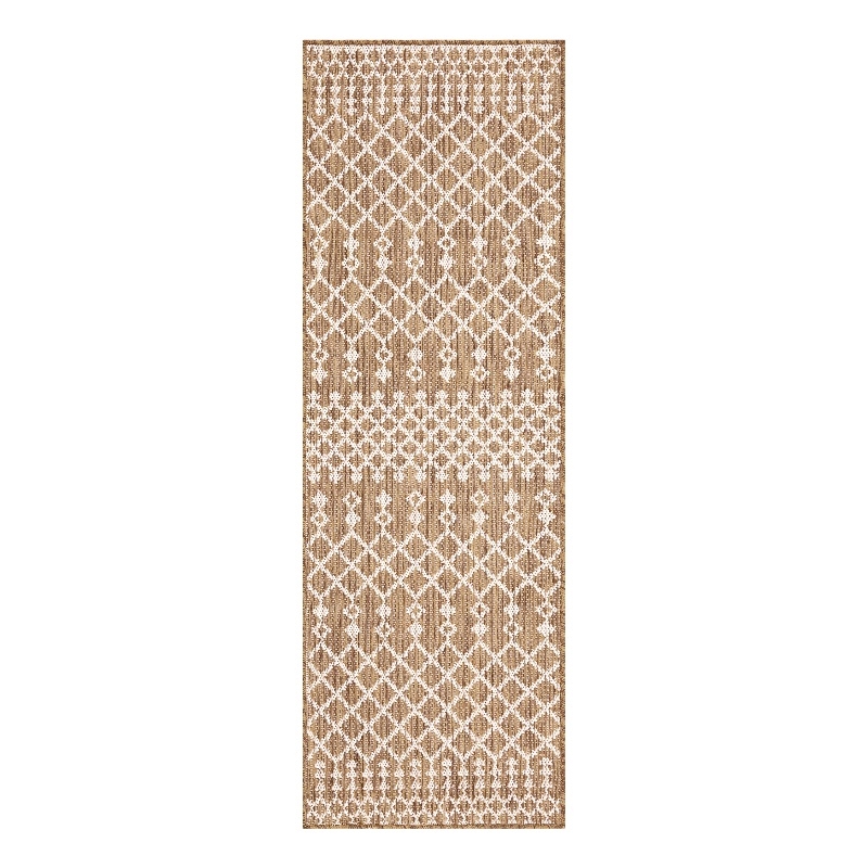 Nourison Home Positano 6' Runner Fabric Jute Area Rug