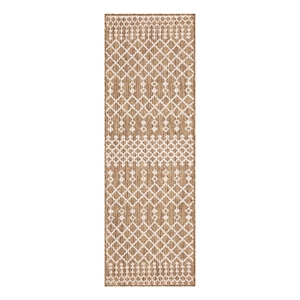 Nourison Home Positano 6' Runner Fabric Jute Area Rug