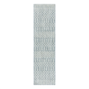 Nourison Home Positano 8' Runner FabricAqua Area Rug