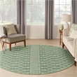 Nourison Home Positano 6' x Round Fabric Blue Green Area Rug