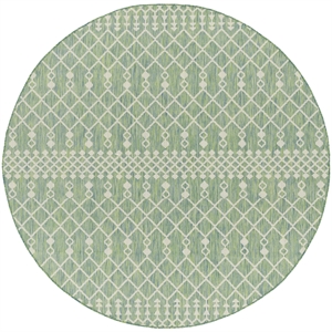Nourison Home Positano 6' x Round Fabric Blue Green Area Rug