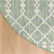 Nourison Home Positano 6' x Round Fabric Blue Green Area Rug